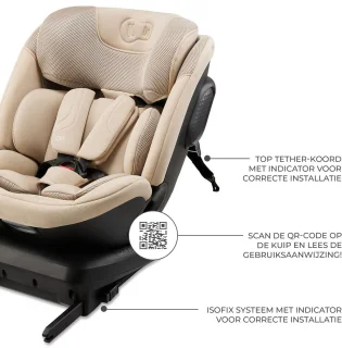 Kinderkraft XPEDITION 3 i-Size Autostoel met ISOFIX Beige