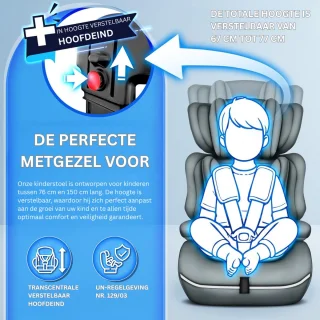 Kinderstoel Auto Grijs 3+