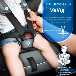 Kinderstoel Auto Grijs 3+