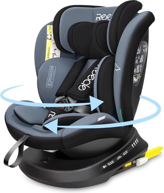 Kinderstoel Auto Isofix Draaibaar Zwart 0-12 Jaar review