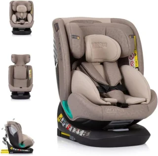 Kinderzitje i-Size, 360 graden draaibaar, 40-150 cm, beige
