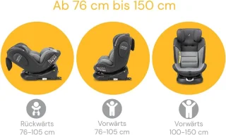 Kinderzitje i-Size (76-150 cm) - Universe Grey