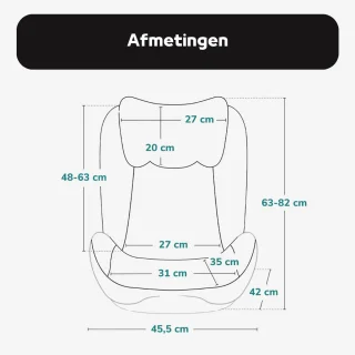 LifeStages Autostoeltje i-Size Groep 2/3 (100-150 cm, 3-12 jaar)