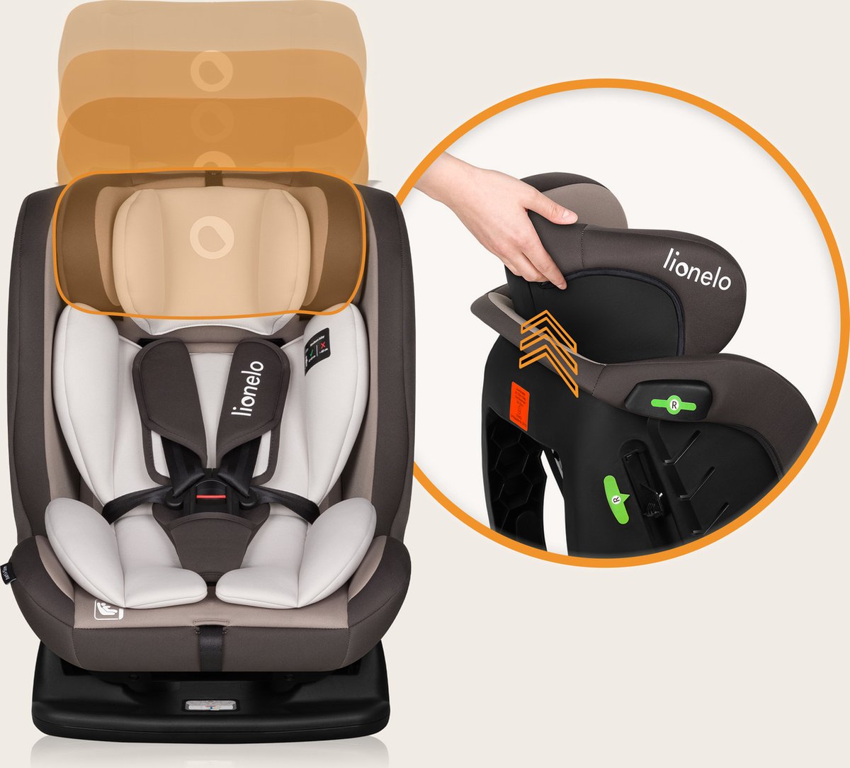 Lionelo Aart i-Size autostoel 4in1 groep 0-1-2-3
