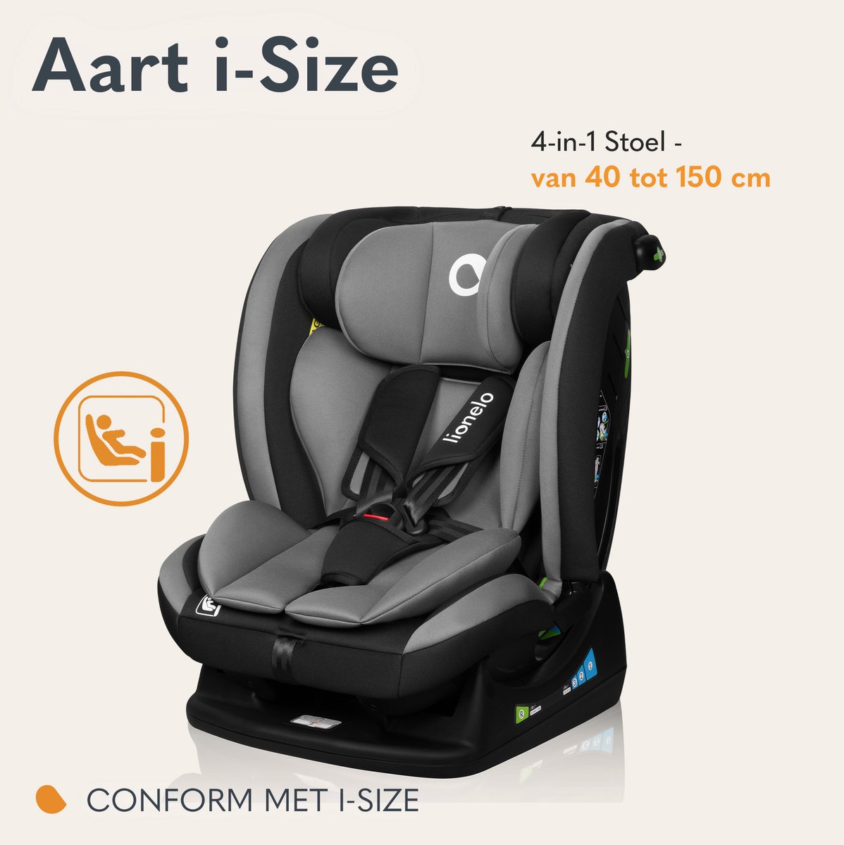 Lionelo Aart i-Size Kinder Autostoel 0-36 kg Groep 0-3