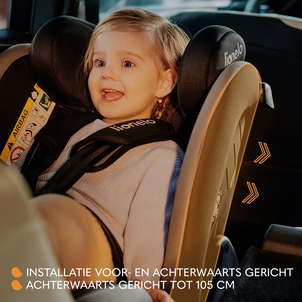 Lionelo Aart i-Size Kinder Autostoel 0-36 kg Groep 0-3