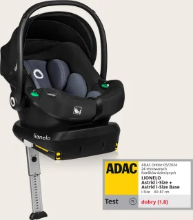 Lionelo Astrid i-Size Autostoeltje 40–87 cm met ISOFIX-Basis