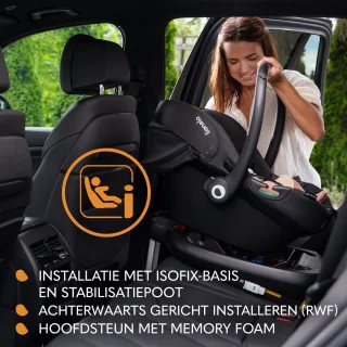 Lionelo Astrid i-Size Autostoeltje 40–87 cm met ISOFIX-Basis