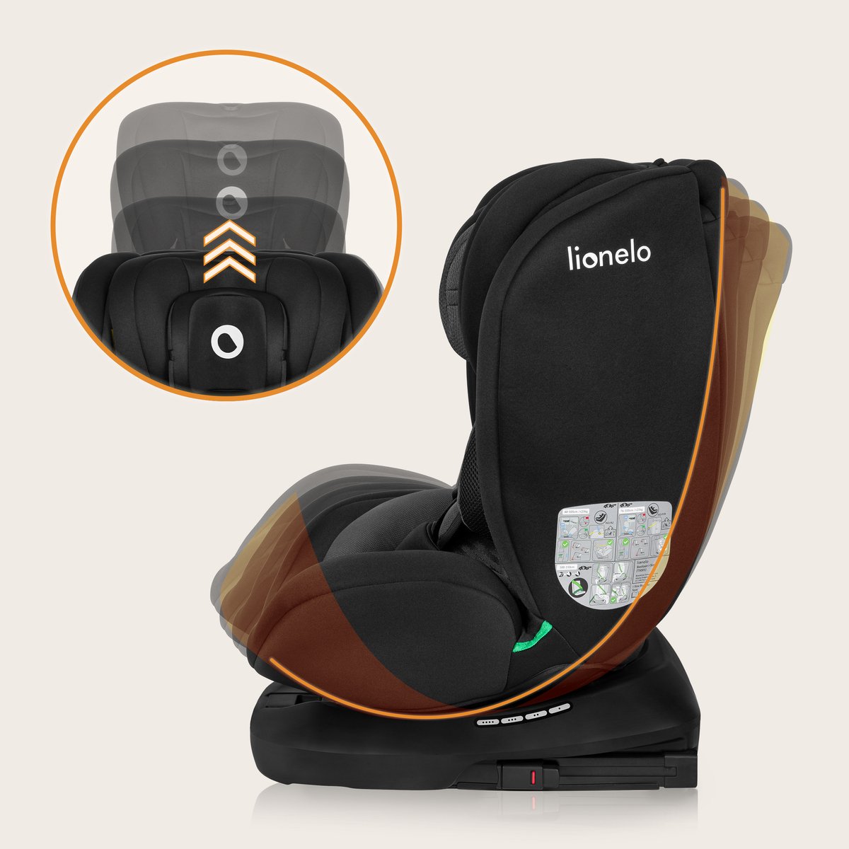 Lionelo Bastiaan Autostoeltje 4in1 ISOFIX Top Tether Groep 0-3