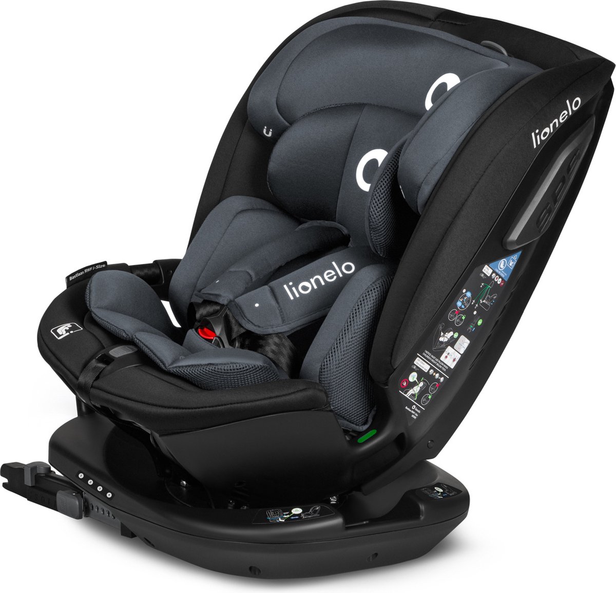 Lionelo Bastiaan RWF i-Size Autostoel 0-36 kg ISOFIX 360° Draaibaar