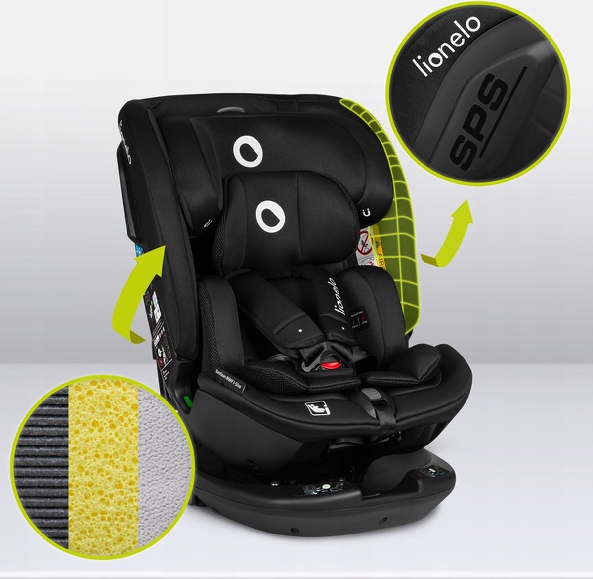 Lionelo Bastiaan RWF i-Size Autostoel 0-36 kg ISOFIX 360° Draaibaar