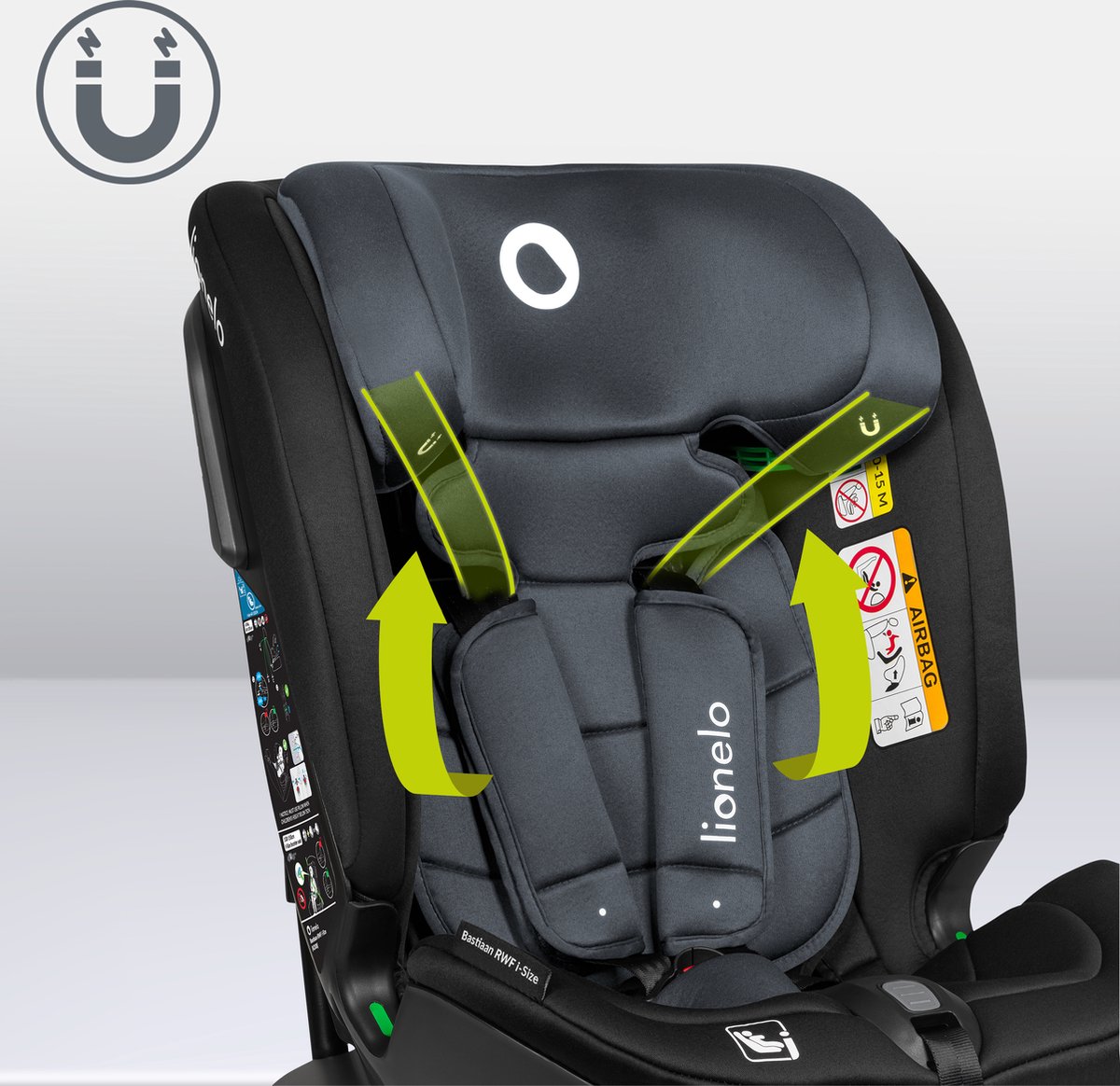 Lionelo Bastiaan RWF i-Size Autostoel 0-36 kg ISOFIX 360° Draaibaar