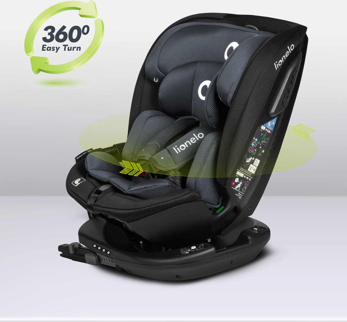 Lionelo Bastiaan RWF i-Size Autostoel 0-36 kg ISOFIX 360° Draaibaar