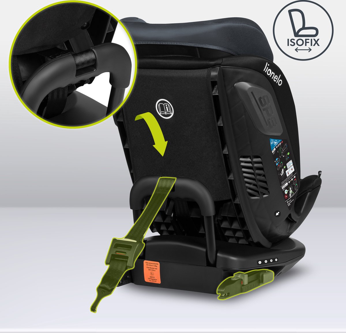 Lionelo Bastiaan RWF i-Size Autostoel 0-36 kg ISOFIX 360° Draaibaar