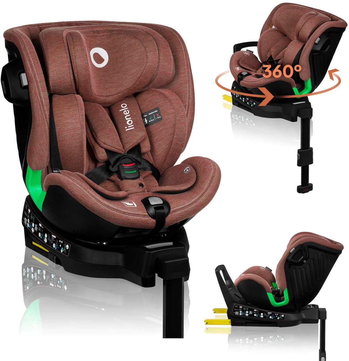 De Lionelo Harmony i-Size Autostoel 4in1 ISOFIX 0-36 kg in één oogopslag