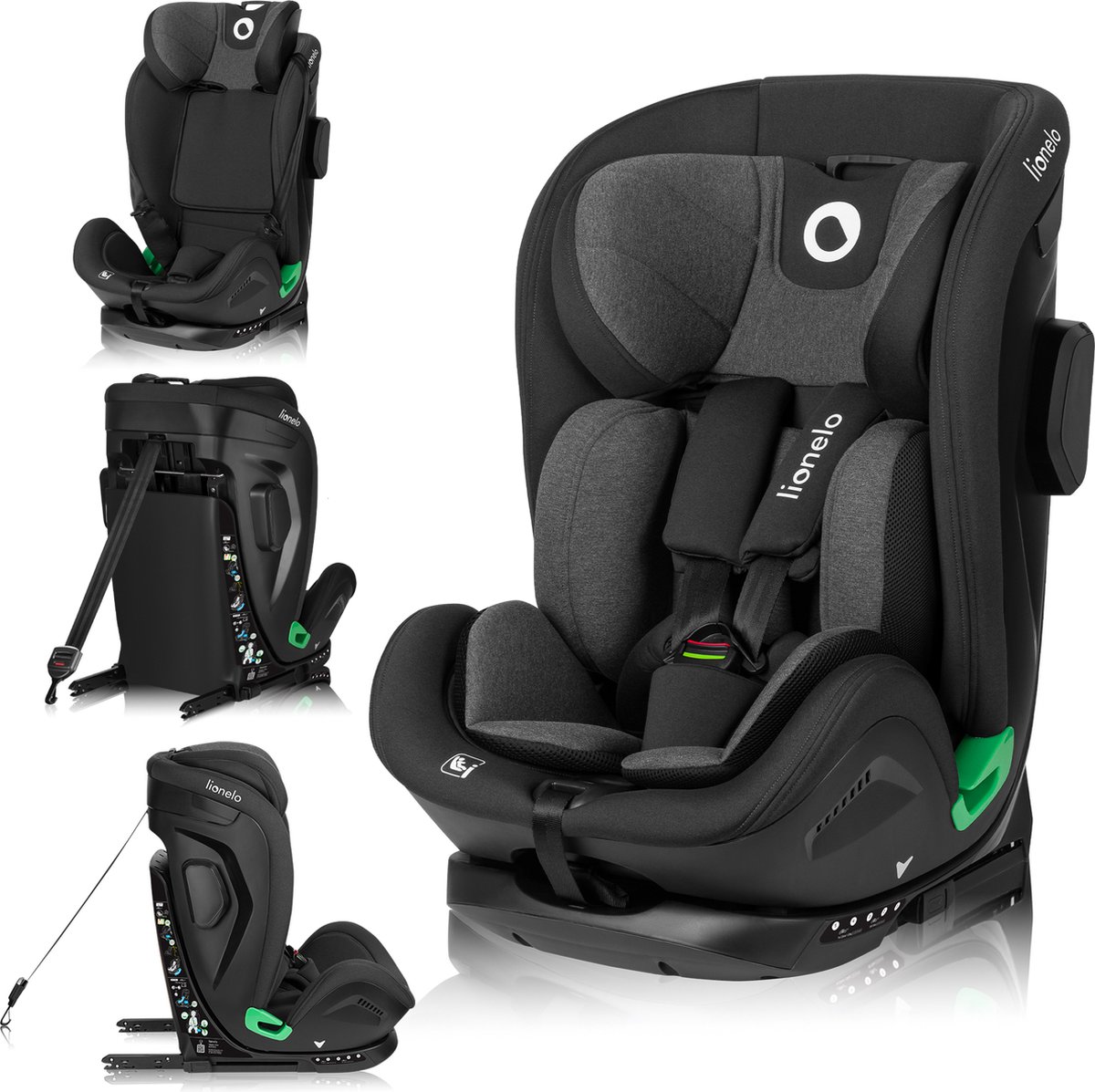 De Lionelo Harper i-Size Autostoel 9-36 kg ISOFIX in één oogopslag