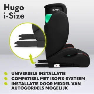 Lionelo Hugo i-Size Autostoel 100-150 cm ISOFIX & Gordel