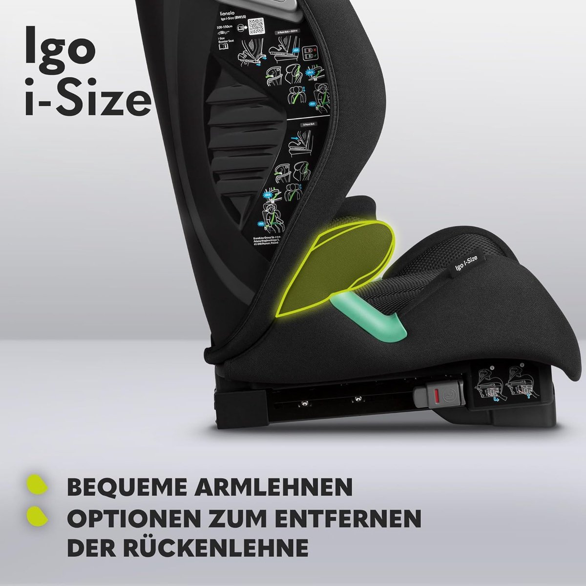 Wat vinden we goed aan de Lionelo Igo i-Size Autostoel Groep 2-3 15-36 kg ISOFIX
