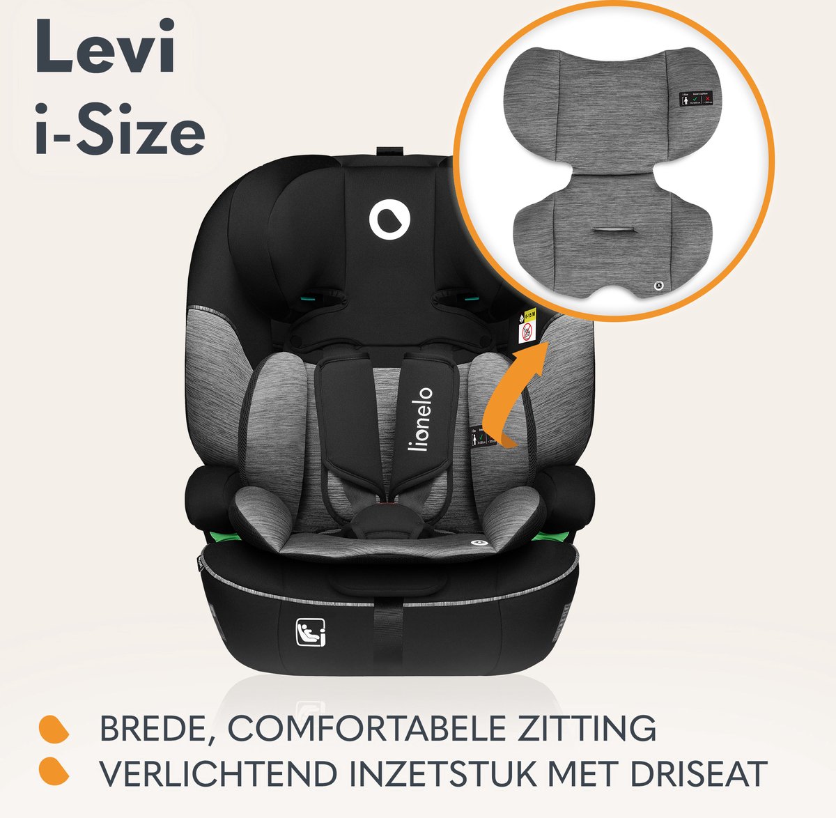 Lionelo Levi Autostoeltje i-Size Groep 1-2-3