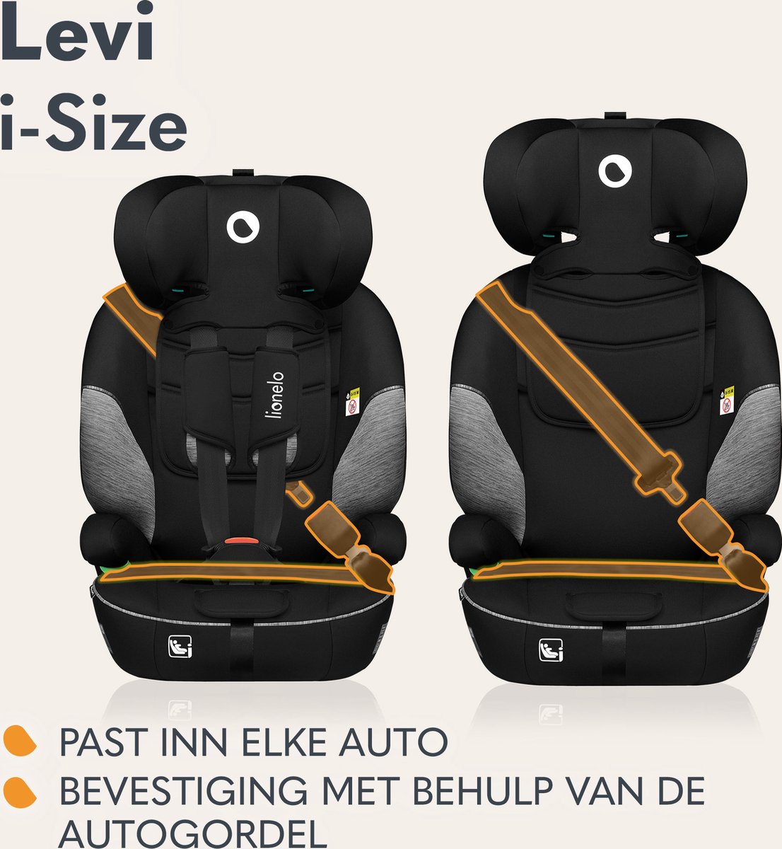 Lionelo Levi Autostoeltje i-Size Groep 1-2-3