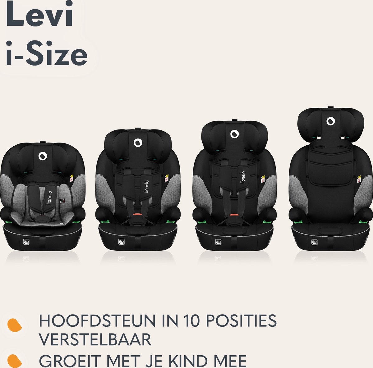 Lionelo Levi Autostoeltje i-Size Groep 1-2-3