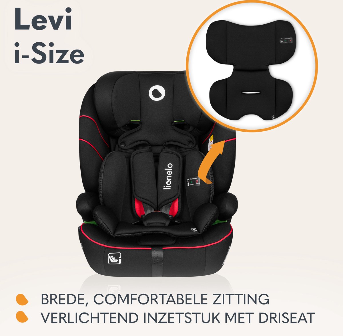 Lionelo Levi i-Size Autostoeltje Groep 1-2-3