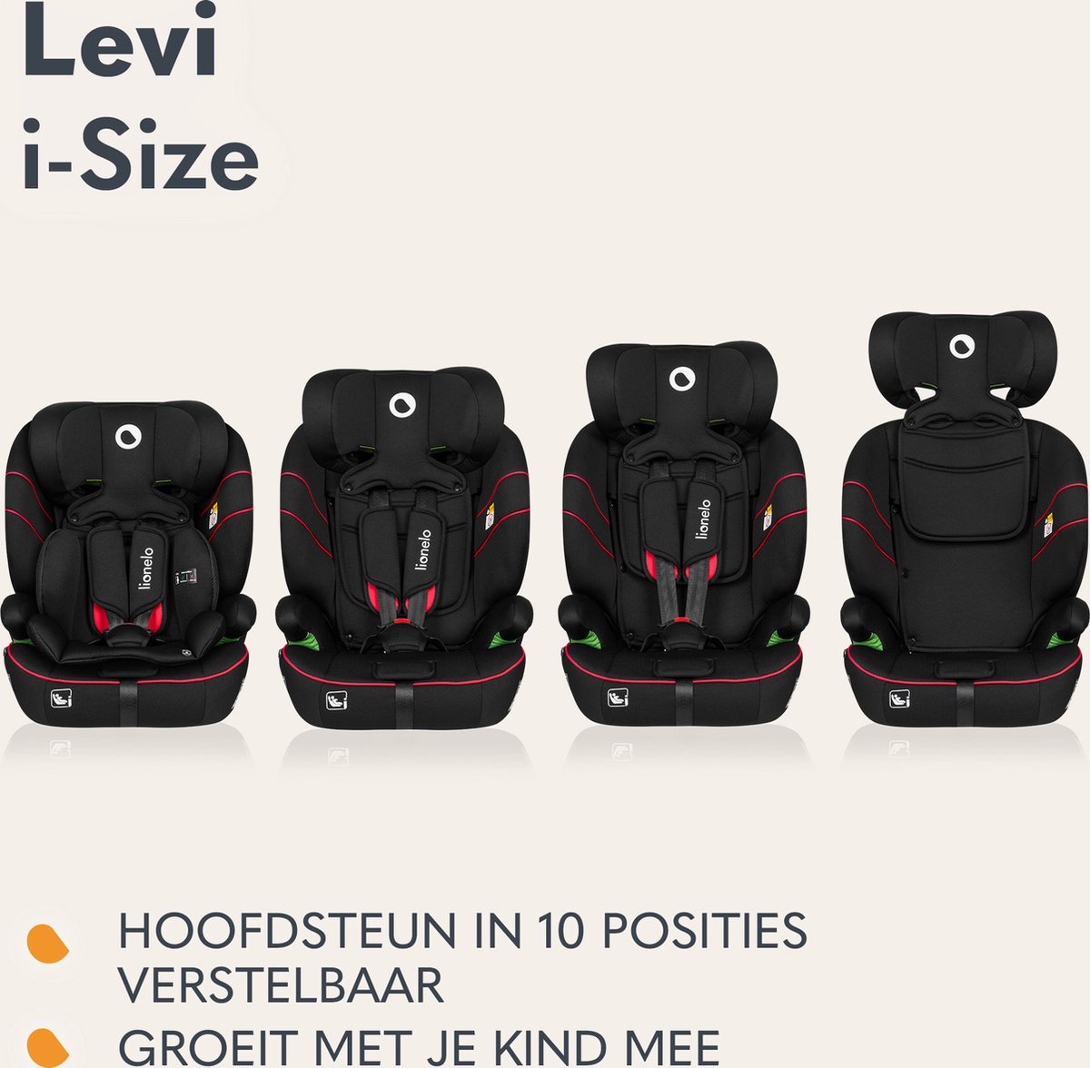 Lionelo Levi i-Size Autostoeltje Groep 1-2-3