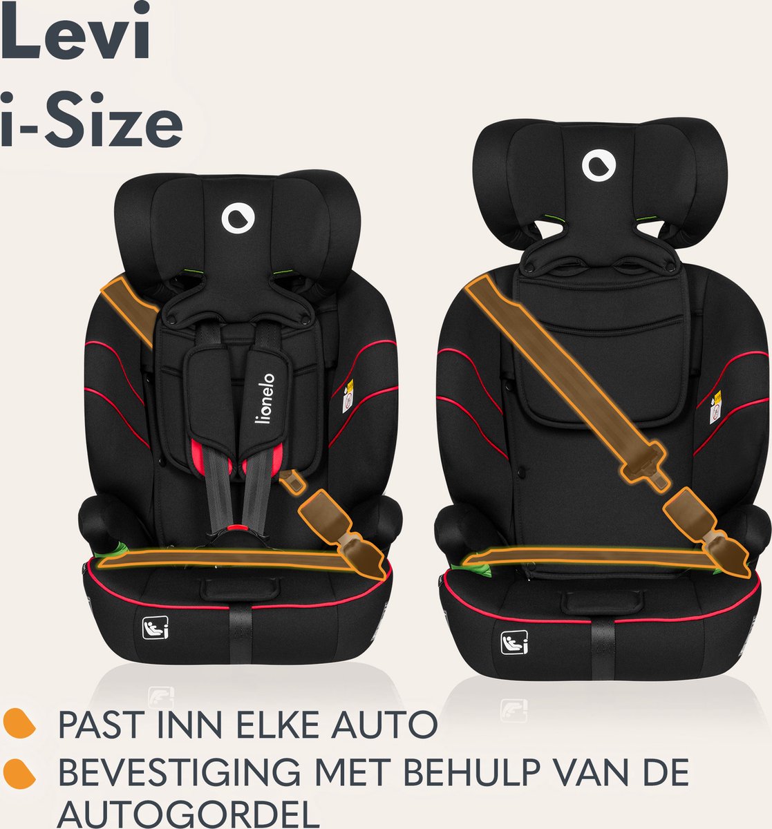 Lionelo Levi i-Size Autostoeltje Groep 1-2-3
