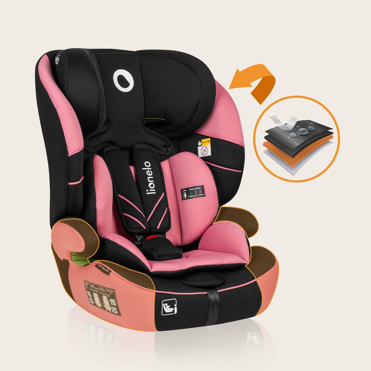 Lionelo Levi One i-Size Autostoeltje Groep 0+ en 1