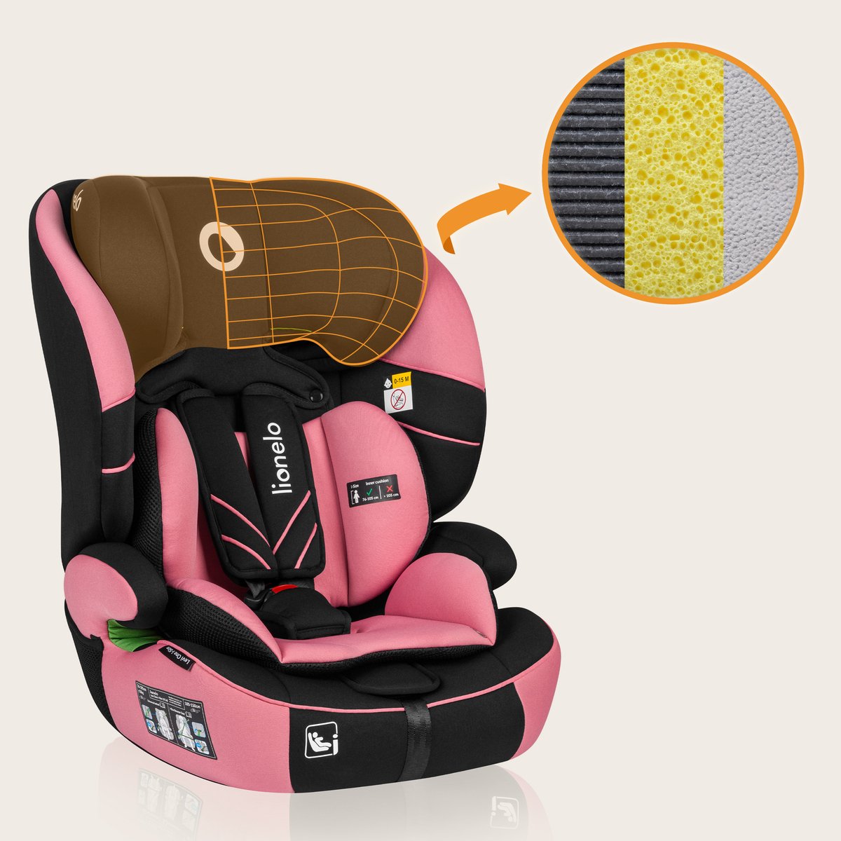 Lionelo Levi One i-Size Autostoeltje Groep 0+ en 1