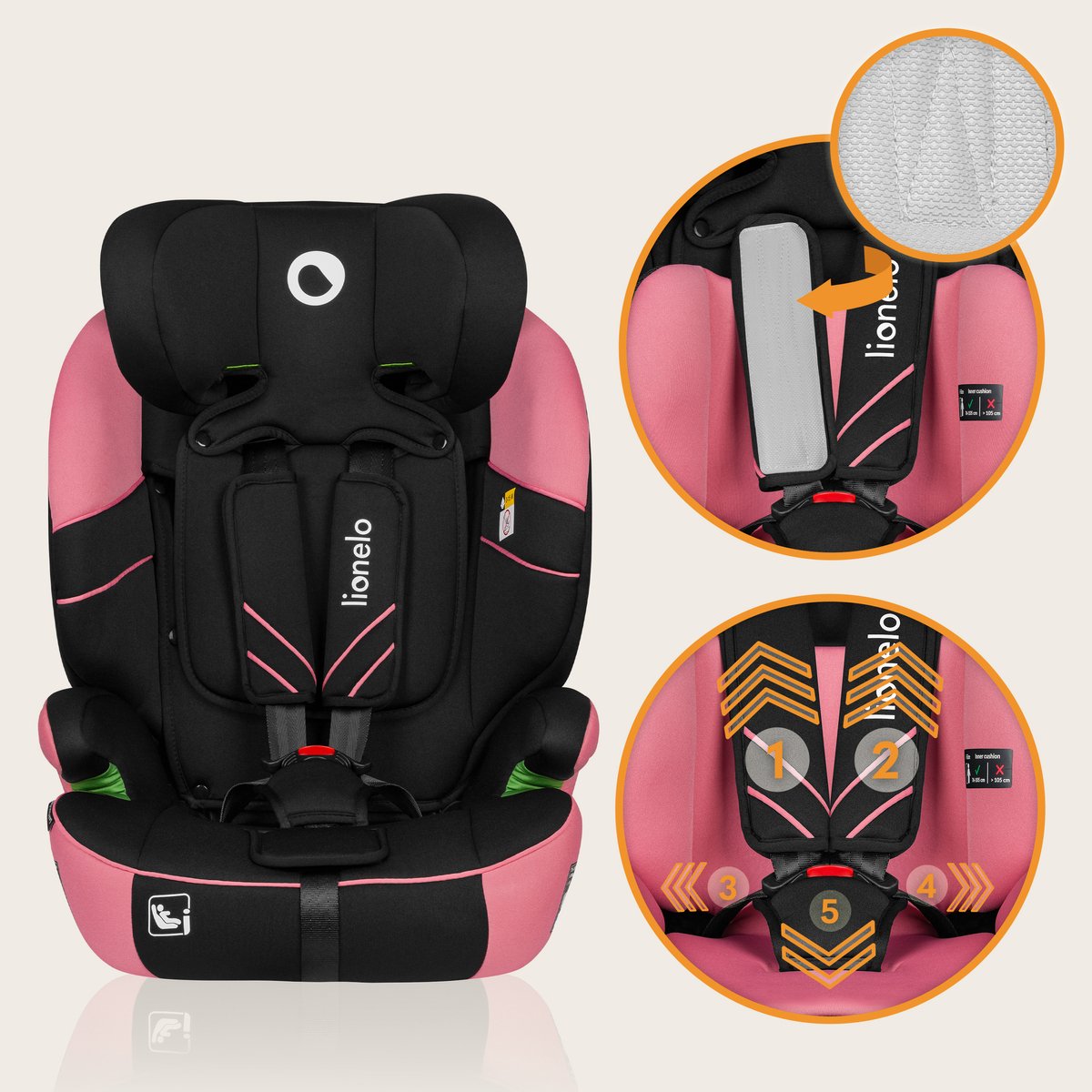 Lionelo Levi One i-Size Autostoeltje Groep 0+ en 1