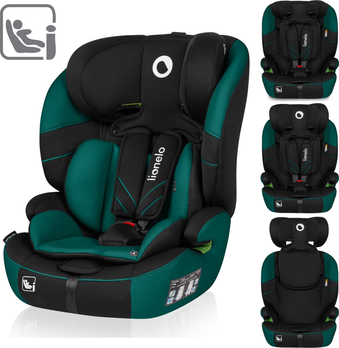 De Lionelo Levi One i-Size Autostoeltje Groep 0+ en 1 in één oogopslag