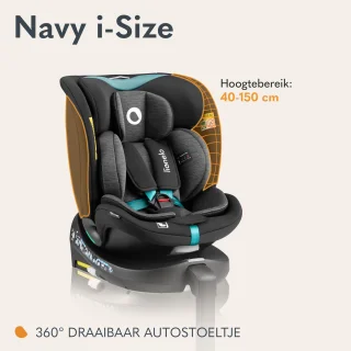 Lionelo Navy i-Size Autostoel 0-36 kg 360° ISOFIX Groep 0/1/2/3
