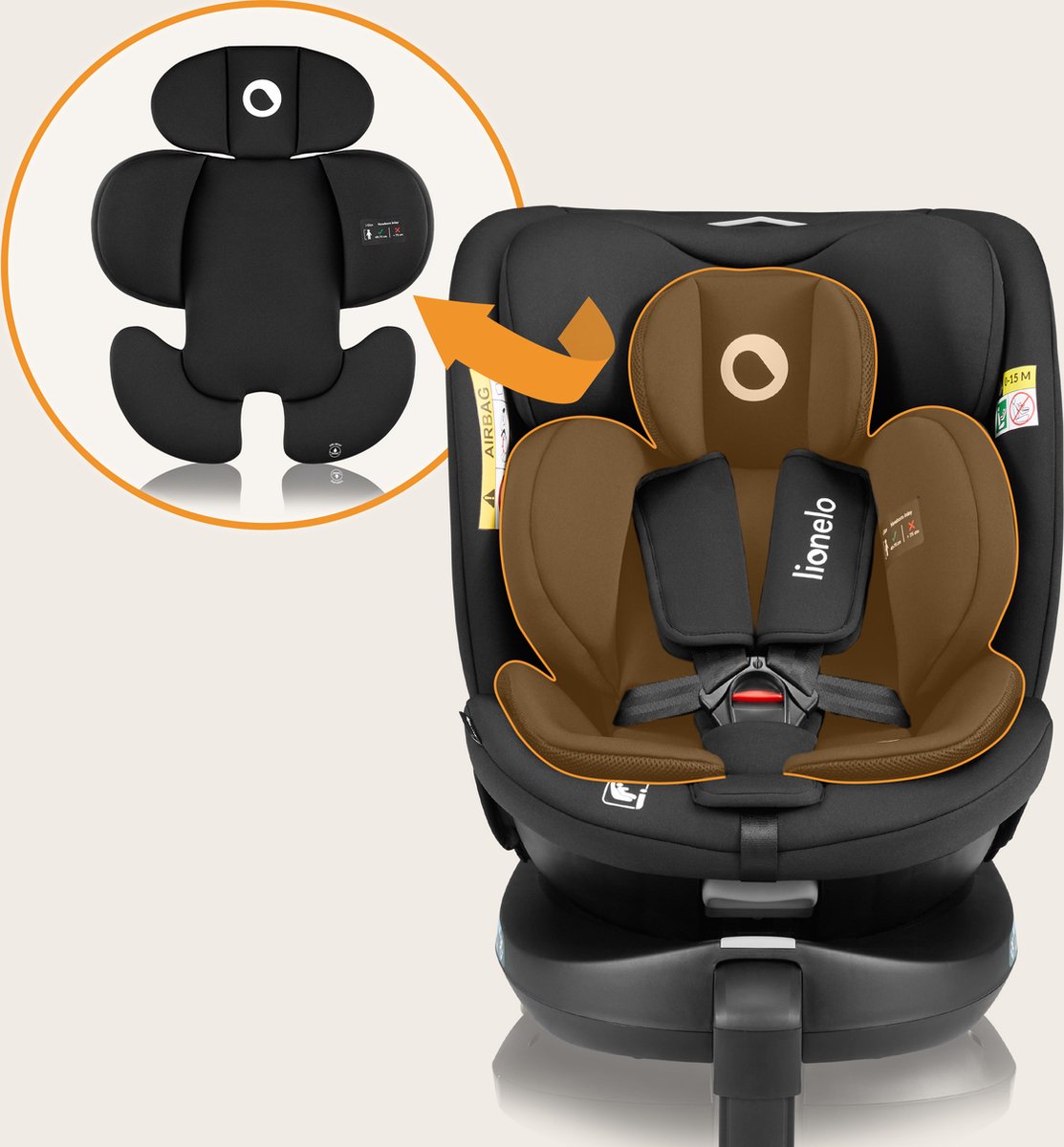 Wat vinden we goed aan de Lionelo Navy i-Size Autostoel 360° ISOFIX Groep 0/1/2/3