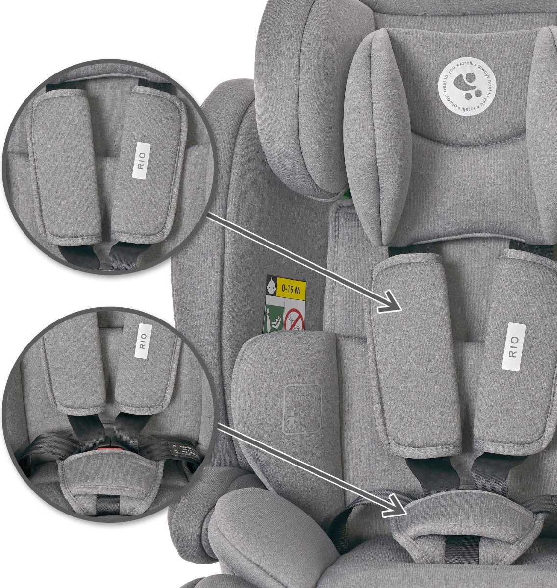 Lorelli Rio Grey i-Size Autostoel 76-150 cm