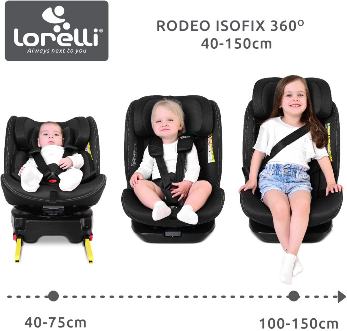 Lorelli Rodeo Beige 40-150 cm i-Size Autostoel 1007198 2507