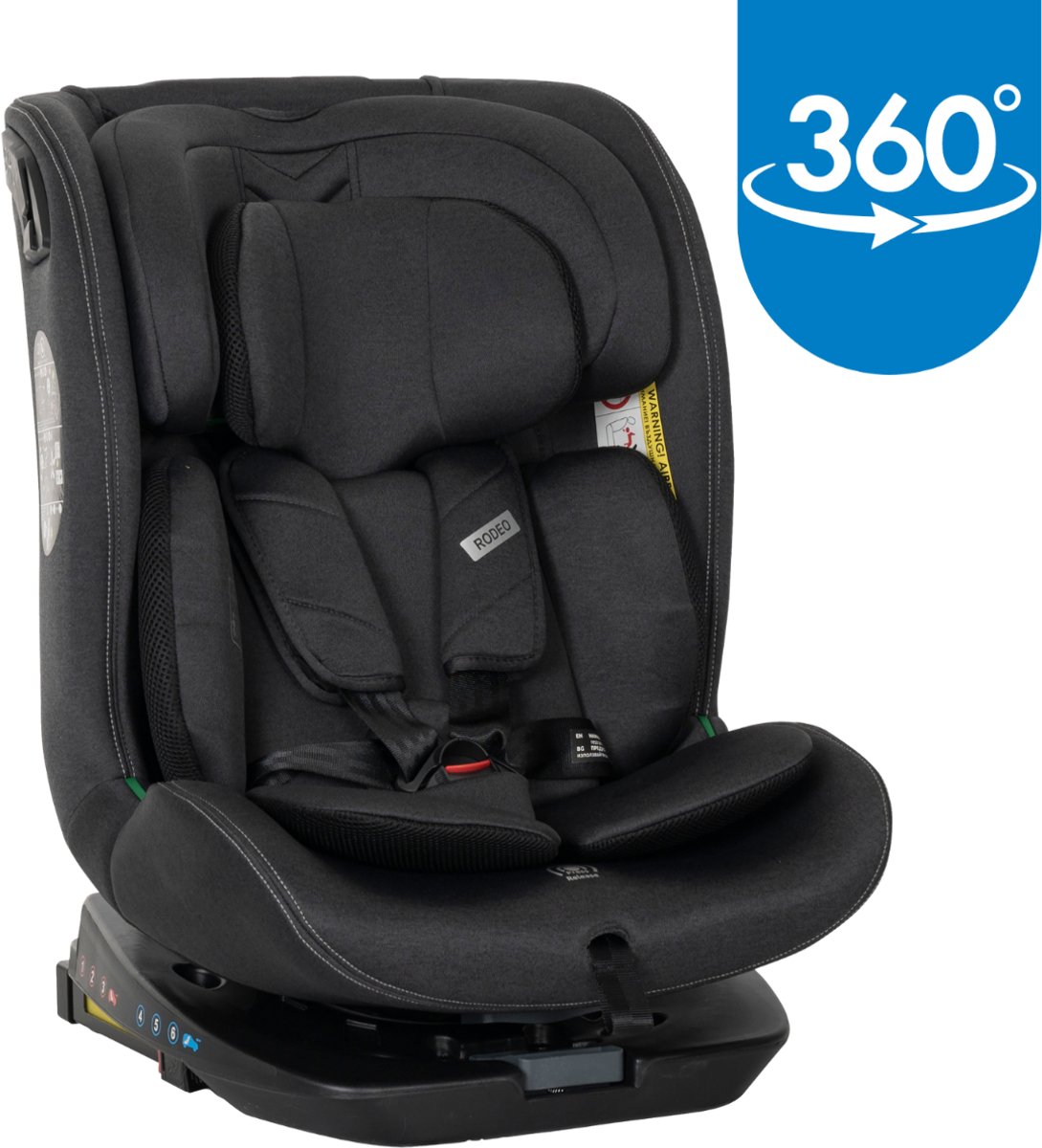 De Lorelli Rodeo Black i-Size Autostoel 40-150 cm in één oogopslag