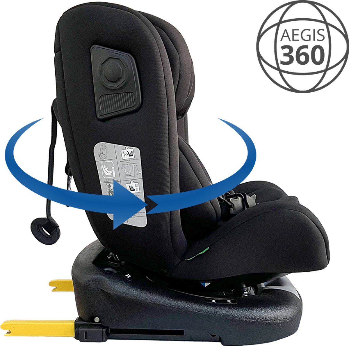 LUVION Aegis 360 Eclipse Black Autostoel Groep 0/1/2/3
