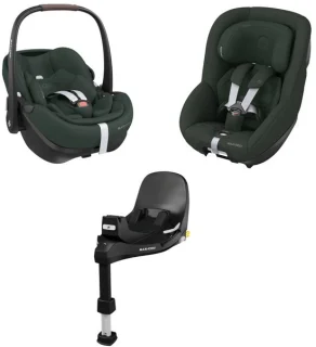 Maxi-Cosi 360 Pro Family bundel met Pebble 360 Pro², Pearl 360 Pro en FamilyFix 360 Pro-base, groen