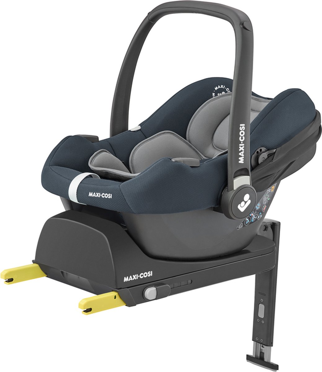 De Maxi-Cosi CabrioFix Autostoeltje & Base Essential Black in één oogopslag