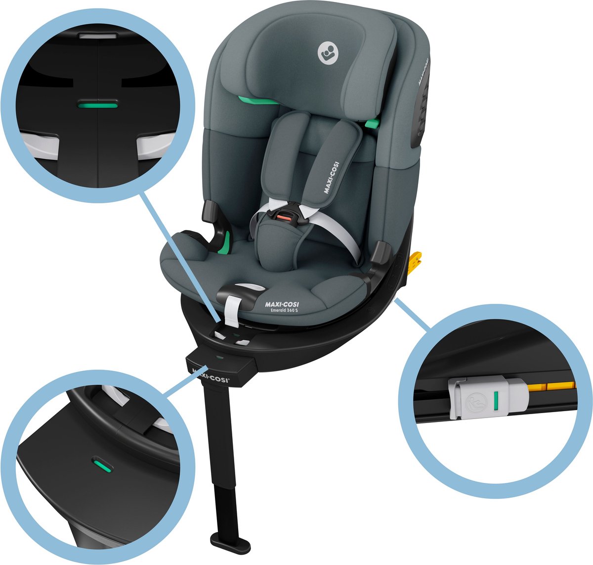 Maxi-Cosi Emerald 360 S i-Size Autostoel Tonal Graphite