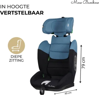 Mino Bambino i-Size Autostoel Blauw Groep 1/2/3