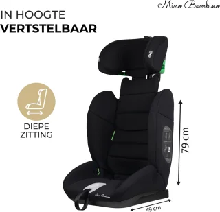 Mino Bambino i-Size Autostoel Zwart Groep 1/2/3