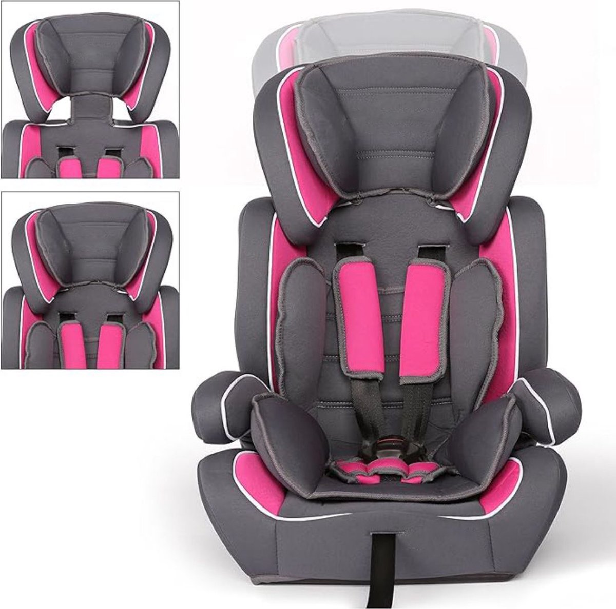 MKSS® Kinderstoel Auto Grijs/Roze