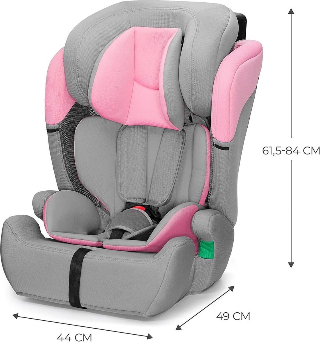 MKSS Kinderstoel Auto Licht Grijs Roze