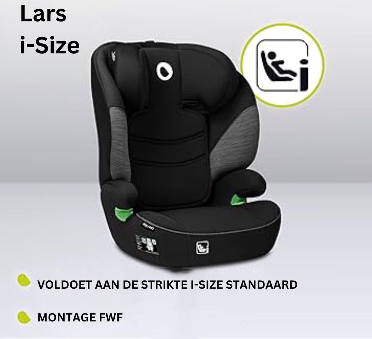 MKSS® Kinderstoel Auto Zitverhoger Zwart Grijs