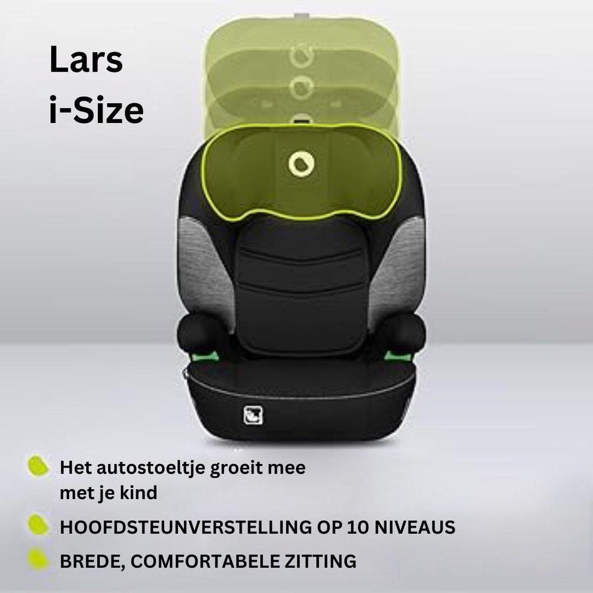MKSS® Kinderstoel Auto Zitverhoger Zwart Grijs