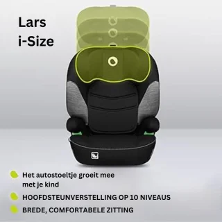 MKSS® Kinderstoel Auto Zitverhoger Zwart Grijs