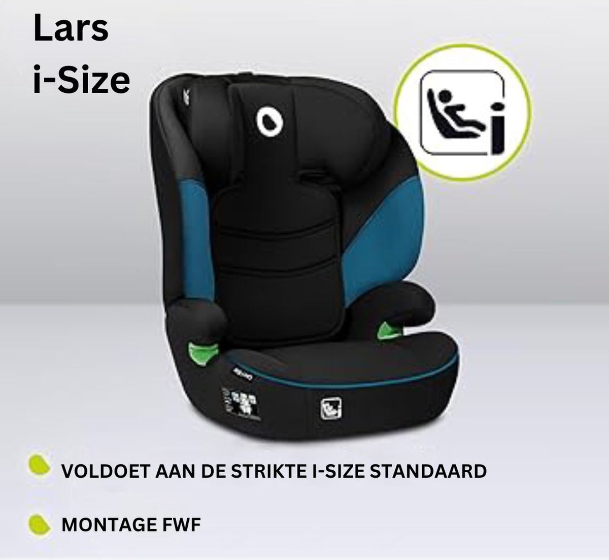 MKSS® Kinderstoel Auto Zitverhoger Zwart Turkoois