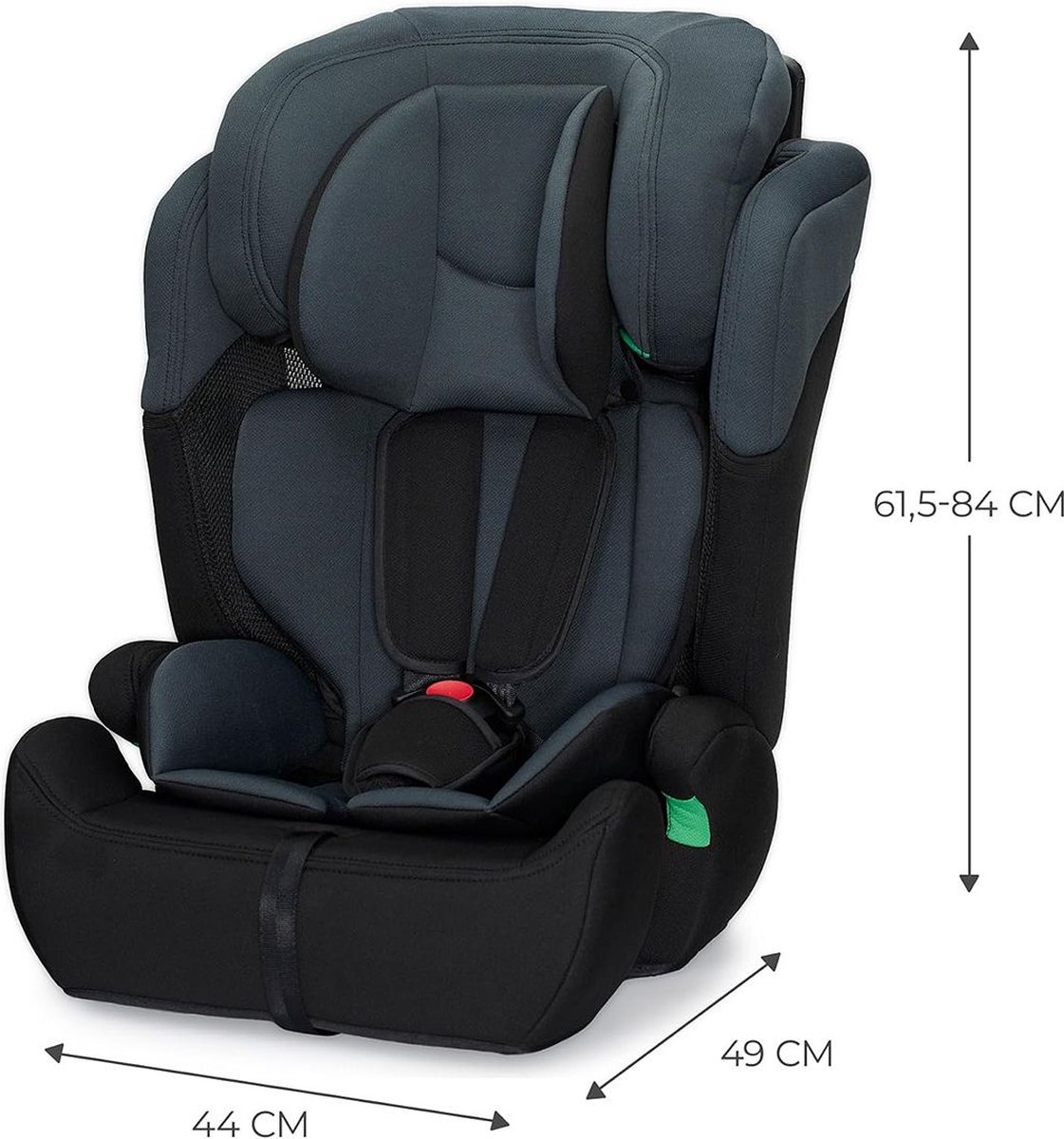 MKSS® Kinderzitje Auto Zwart Grijs